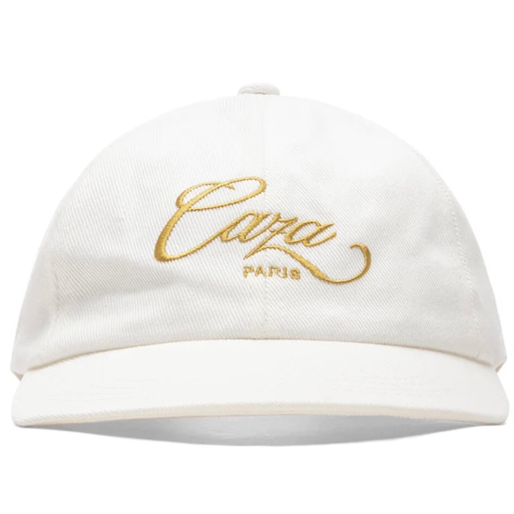 CASABLANCA CAZA EMBROIDERED CAP - OFF WHITE